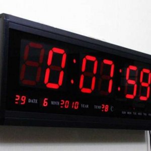 Hotei นาฬิกา LED ติดฝาผนัง 18นิ้ว ตัวเลข3นิ้ว ไฟสีแดง HT4819