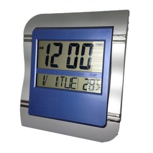 GooAB Shop นาฬิกาแขวนผนัง ดิจิตอล 9นิ้ว สีฟ้า