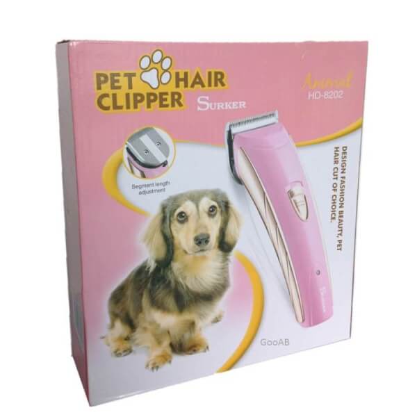 GooAB Shop ปัตตาเลี่ยน ไร้สาย สำหรับสุนัข Pet Hair Clipper (สีชมพู)