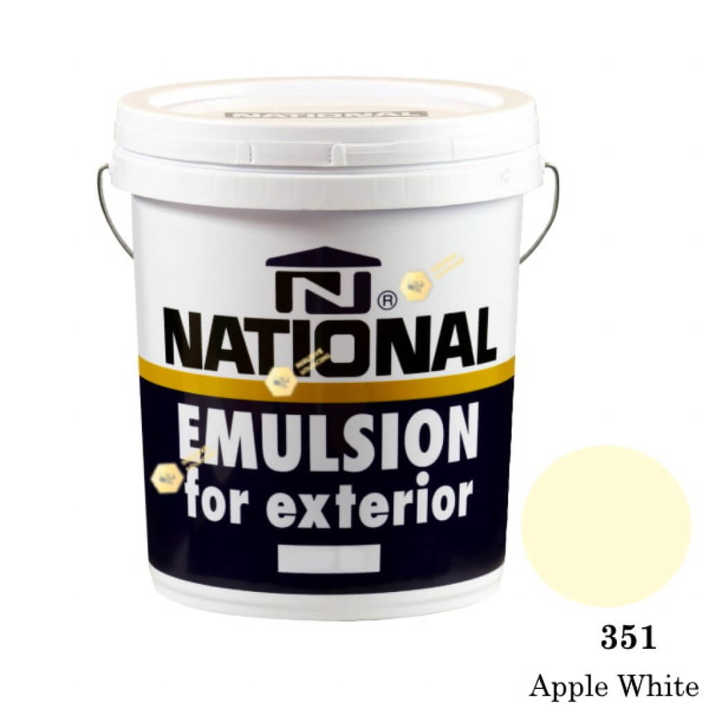NATIONAL สีน้ำอะครีลิคภายนอก 351 Apple White-5gl