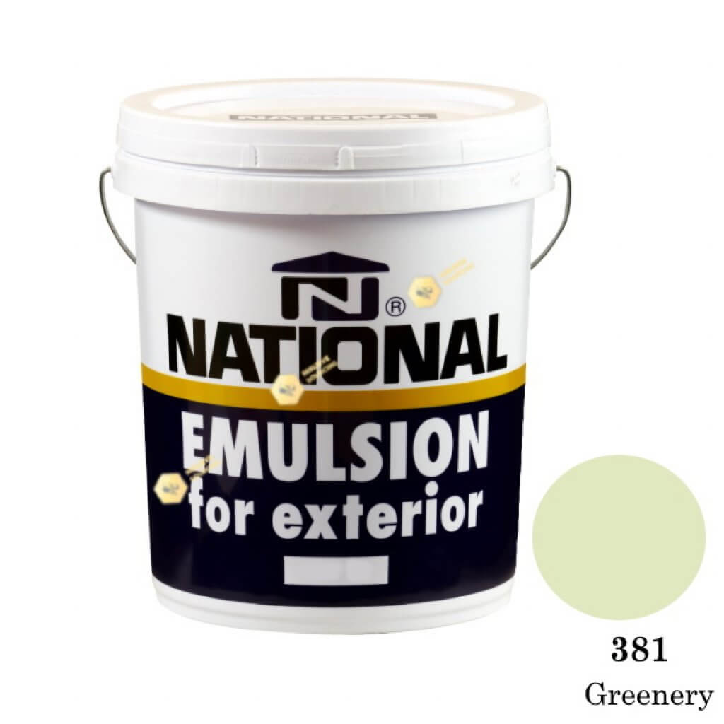 NATIONAL สีน้ำอะครีลิคภายนอก 381 Greenery-5gl