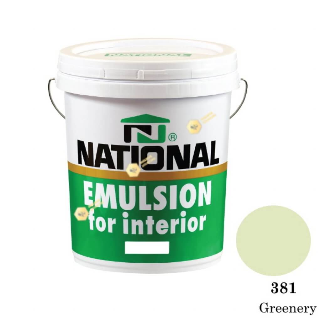 NATIONAL สีน้ำอะครีลิคภายใน 381 Greenery-5gl