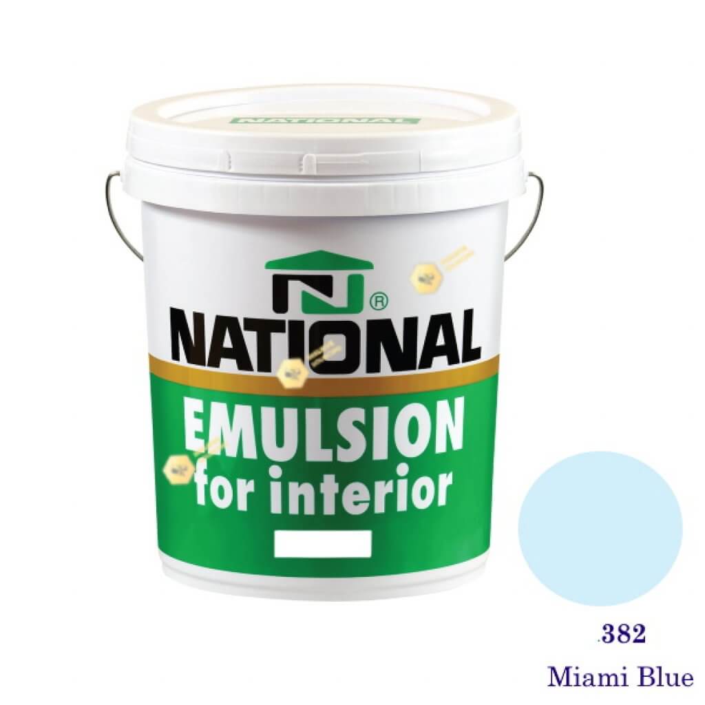 NATIONAL สีน้ำอะครีลิคภายใน 382 Miami Blue-5gl
