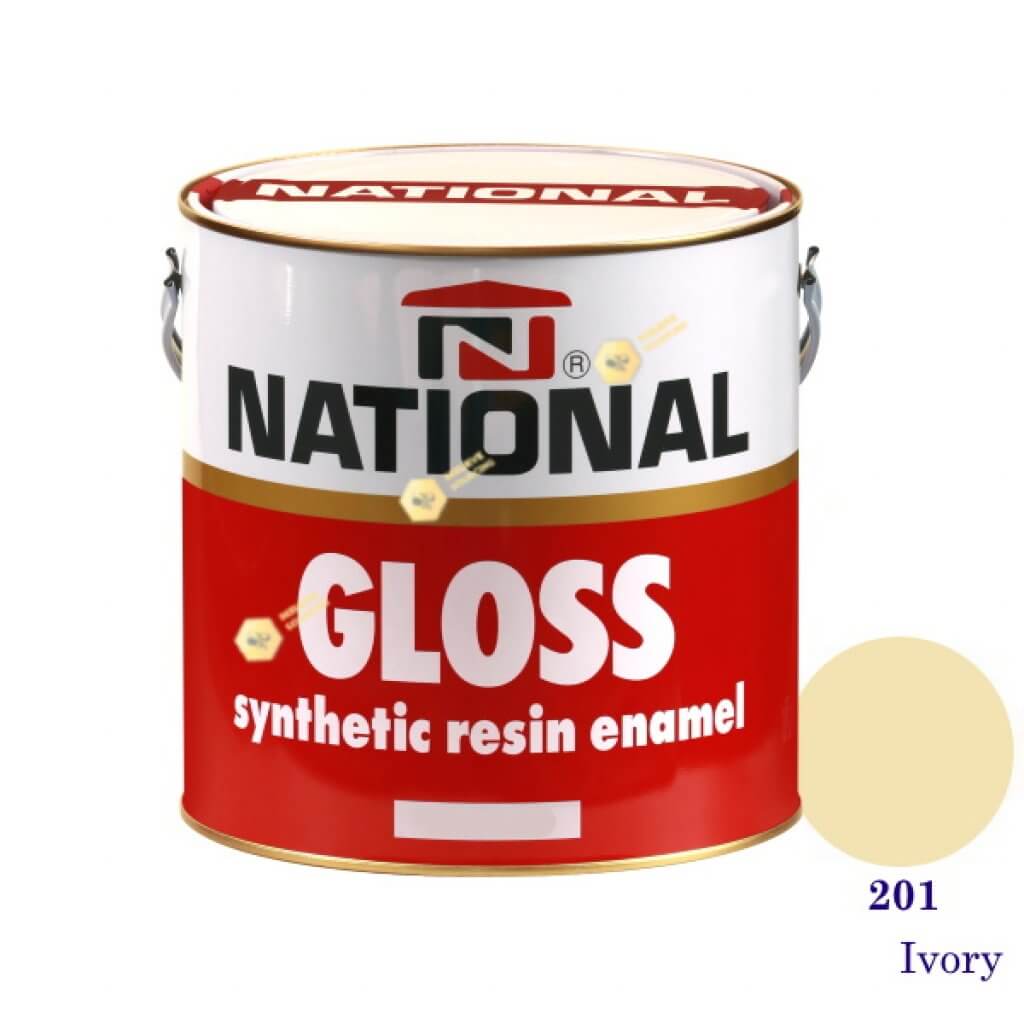 NATIONAL GLOSS สีเคลือบน้ำมัน 201 Ivory-1gl