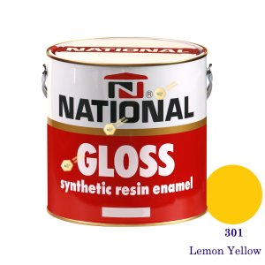 NATIONAL GLOSS สีเคลือบน้ำมัน 301 Lemon Yellow-1gl