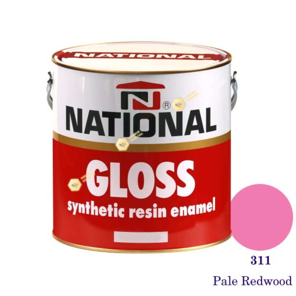 NATIONAL GLOSS สีเคลือบน้ำมัน 311 Pale Redwood-1gl