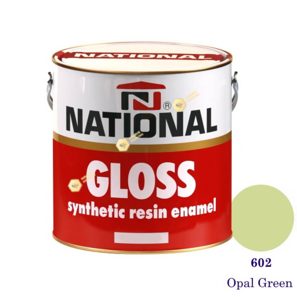 NATIONAL GLOSS สีเคลือบน้ำมัน 602 Opal Green-1gl