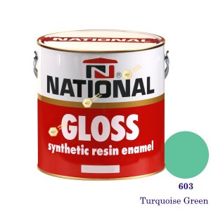 NATIONAL GLOSS สีเคลือบน้ำมัน 603 Turquoise Green-1gl