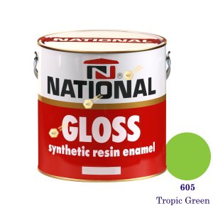 NATIONAL GLOSS สีเคลือบน้ำมัน 605 Tropic Green-1gl