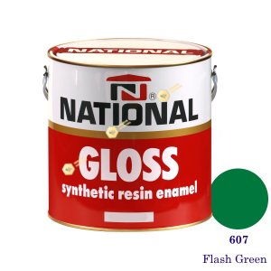 NATIONAL GLOSS สีเคลือบน้ำมัน 607 Flash Green-1gl