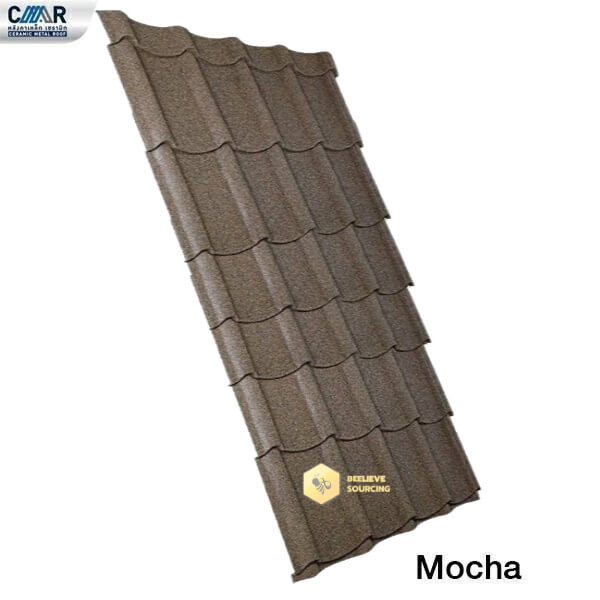 แผ่นหลังคาเหล็กเซรามิก CMR 76x225 สีMocha