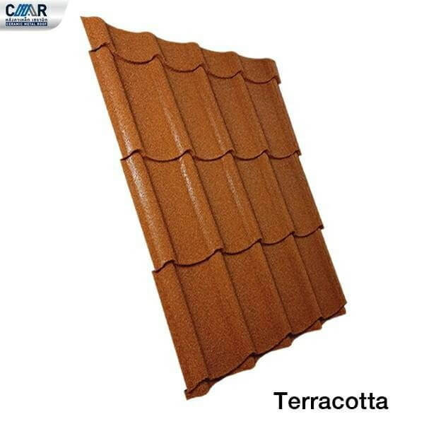 แผ่นหลังคาเหล็กเซรามิก CMR 76x120 สีTerracotta