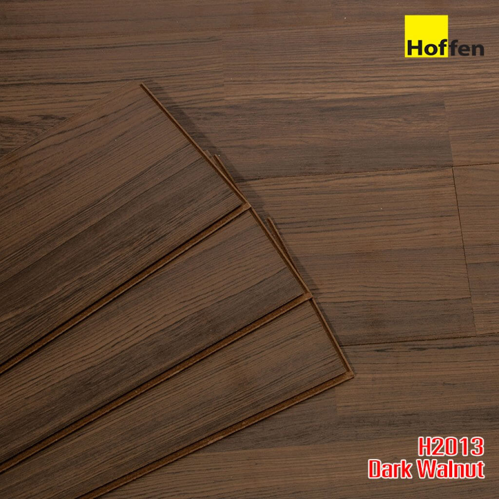 พื้นไม้ลามิเนต HOFFEN 8 มม. สี2013 Dark Walnut