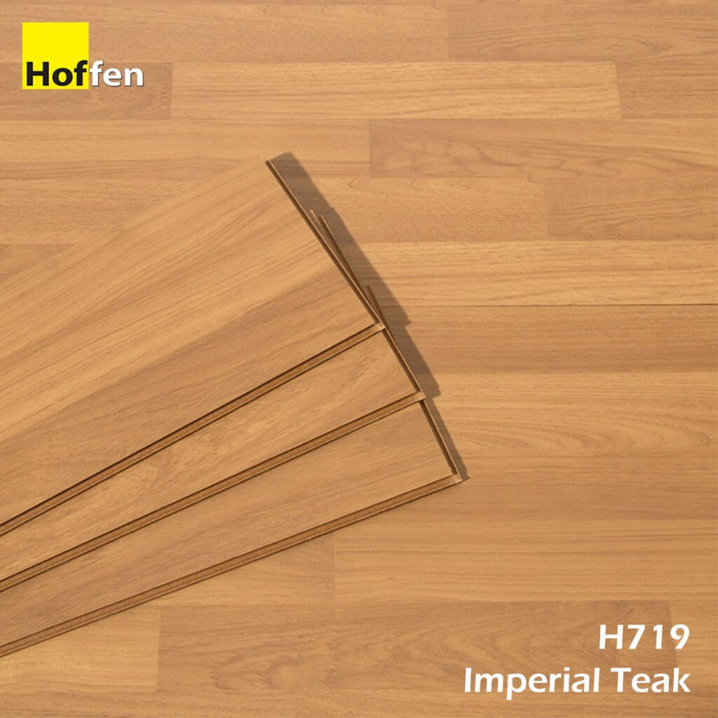 พื้นไม้ลามิเนต HOFFEN 8 มม. สี719 Imperial Teak
