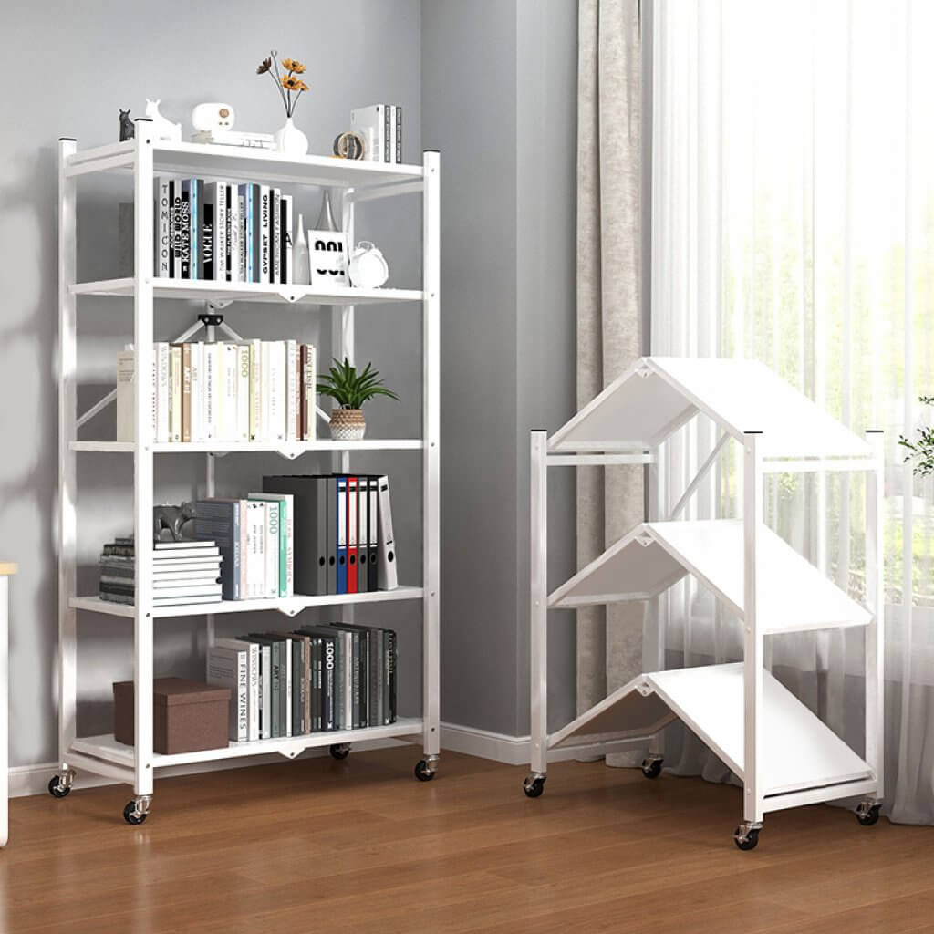 ชั้นวางของสแตน 3-5ชั้น ล้อเลื่อนพับเก็บได้ C2L014-C2L019