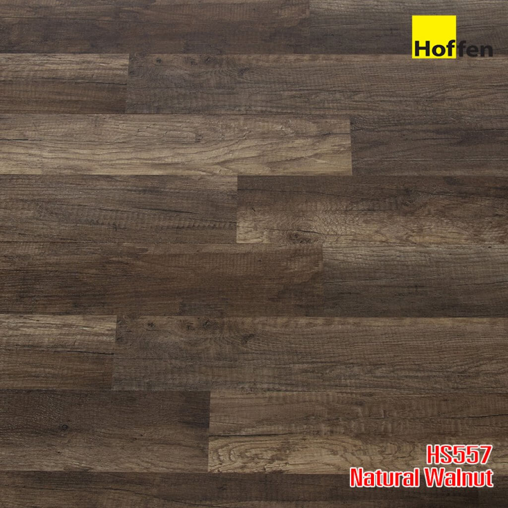 พื้นไม้ลามิเนต HOFFEN 12 มม. สี 557 Natural Walnut