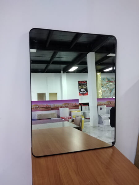 กระจกเงาทรงสี่เหลี่ยม กรอบอลูมิเนียม ขนาด 40x50cm. - Image 5