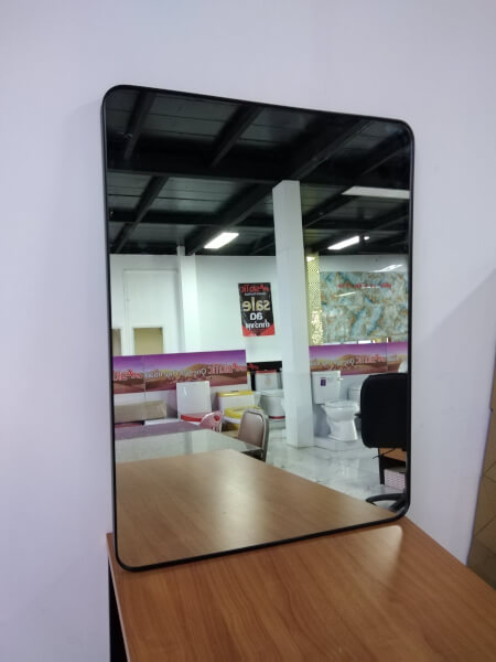 กระจกเงาทรงสี่เหลี่ยม กรอบอลูมิเนียม ขนาด 40x50cm. - Image 4