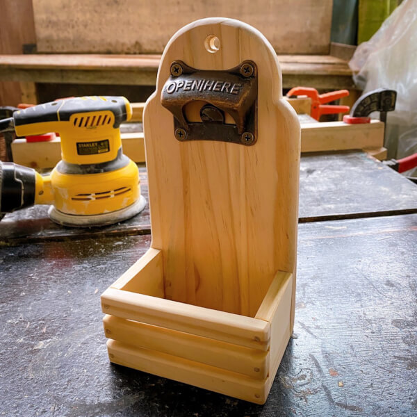 ที่เปิดฝาขวดตั้งโต๊ะ&ติดผนัง งานไม้สนMiWoodWork - Image 3