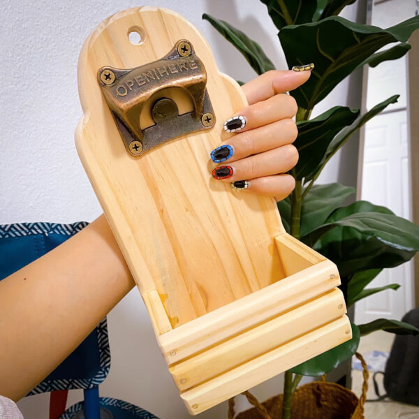 ที่เปิดฝาขวดตั้งโต๊ะ&ติดผนัง งานไม้สนMiWoodWork