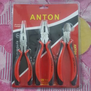 Anton ชุดคีม(USA)8นิ้ว 3แบบ(คีมปากจิ้งจก-คีมปากจรเข้-คีมปากเฉียง)