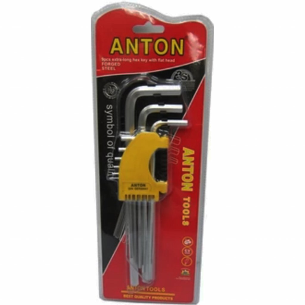 Anton ชุดประแจหกเหลี่ยม ขนาด1.5 -10.0มิล.(9ชิ้น)