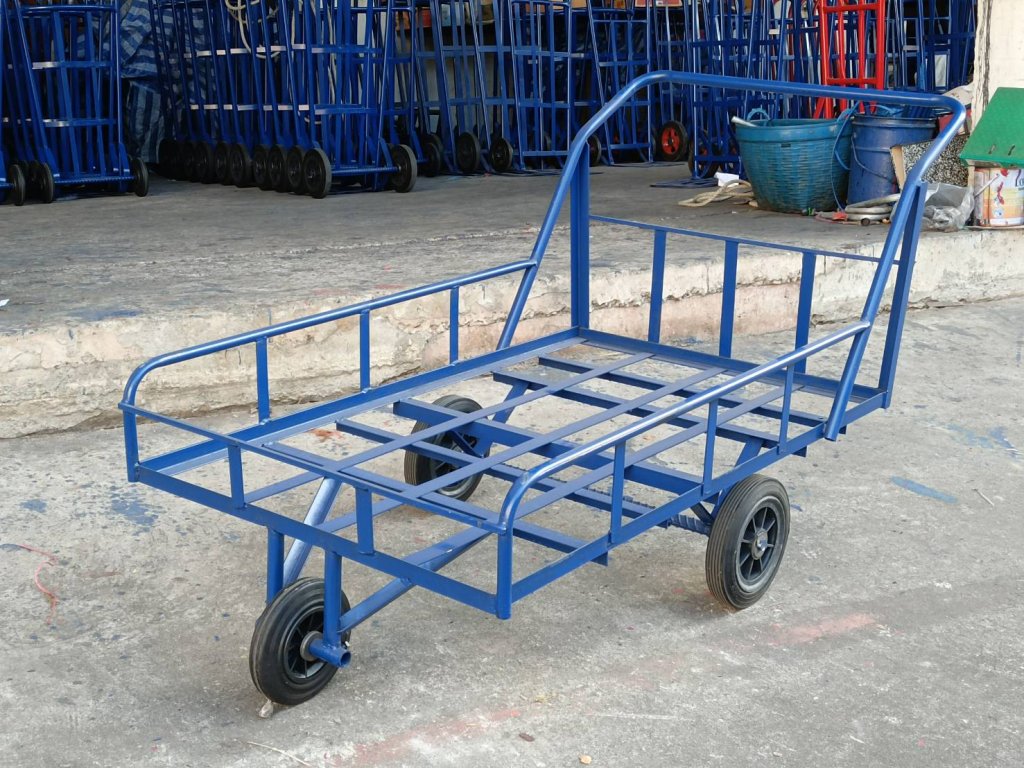 รถเข็นน้ำ 3ล้อ 12ปี๊บ 75x125ซม. ล้อPVC ล้อดำยางตัน รหัส305