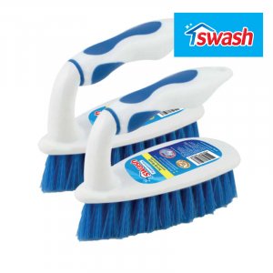 SWASH Scrub Brush Pack 2 สวอช แปรงขัดพื้นพร้อมที่จับ แพ็ค2