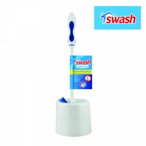 SWASH Toilet Brush with Rim Cleaner Set สวอช แปรงขัดชักโครกแบบมีติ่งพร้อมที่เก็บ