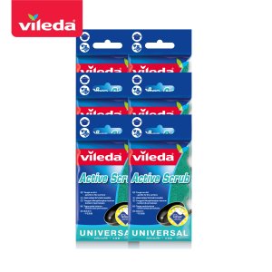 Vileda Active Scrub วิเลดา ฟองน้ำแอคทีฟ สครับ แพ็ค6