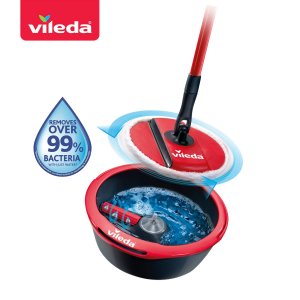 Vileda Spin&Clean วิเลดา ถังปั่นสปินแอนด์คลีน ไม้ม็อบ ถังปั่น ทำความสะอาดผ้าตลอดเวลา