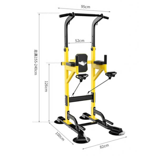 Fithub บาร์โหนตั้งพื้น บริหารหน้าท้อง All in one Pull Up Station Chin Up and Dip Bar bar2 - Image 9