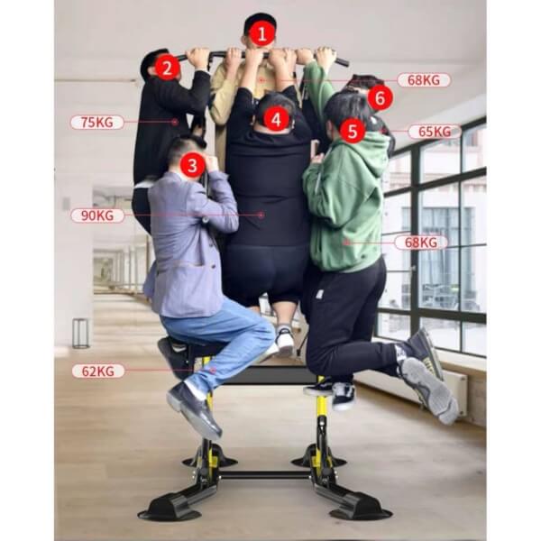 Fithub บาร์โหนตั้งพื้น บริหารหน้าท้อง All in one Pull Up Station Chin Up and Dip Bar bar2 - Image 6