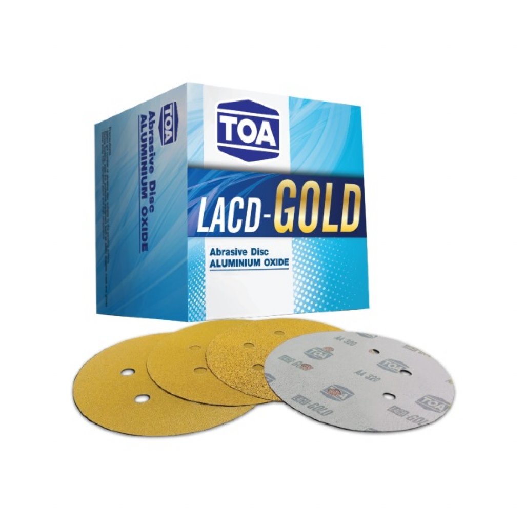 ทีโอเอ กระดาษทราย กลมหลังสักหลาด LACD-GOLD 6นิ้ว 6รู
