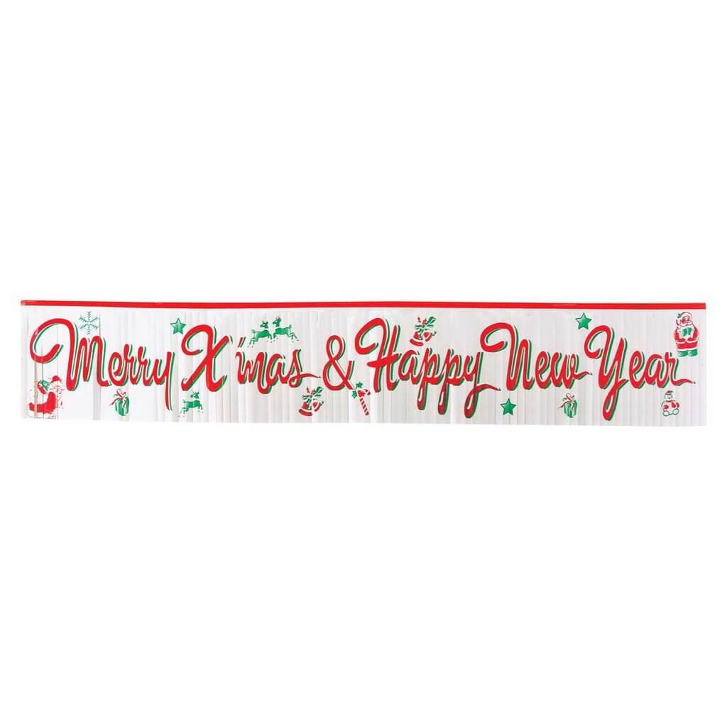 ป้าย Merry X'mas & Happy New Year (Matter Silver) 4924-01