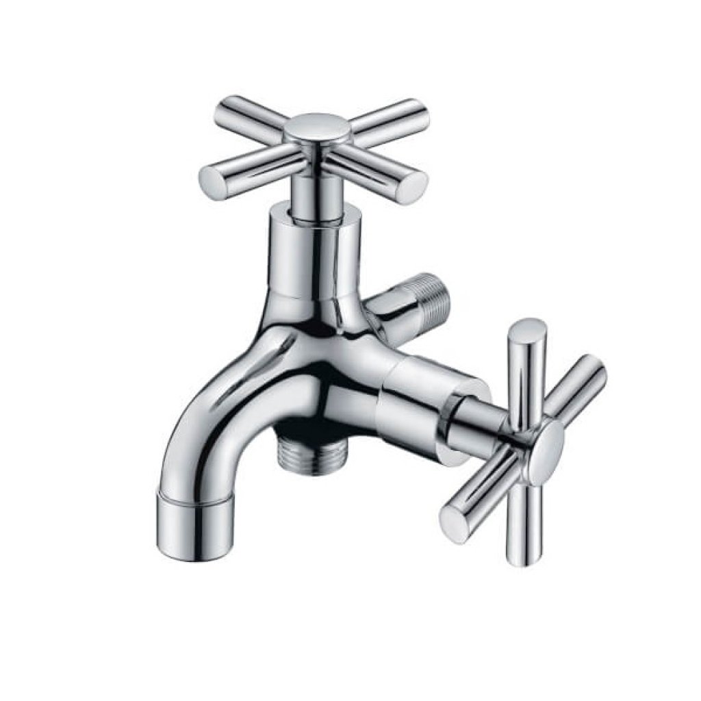 EC-01-421-50 Karat Faucet ก๊อกล้างพื้นติดผนังพร้อมที่ต่อสายฉีดน้ำ