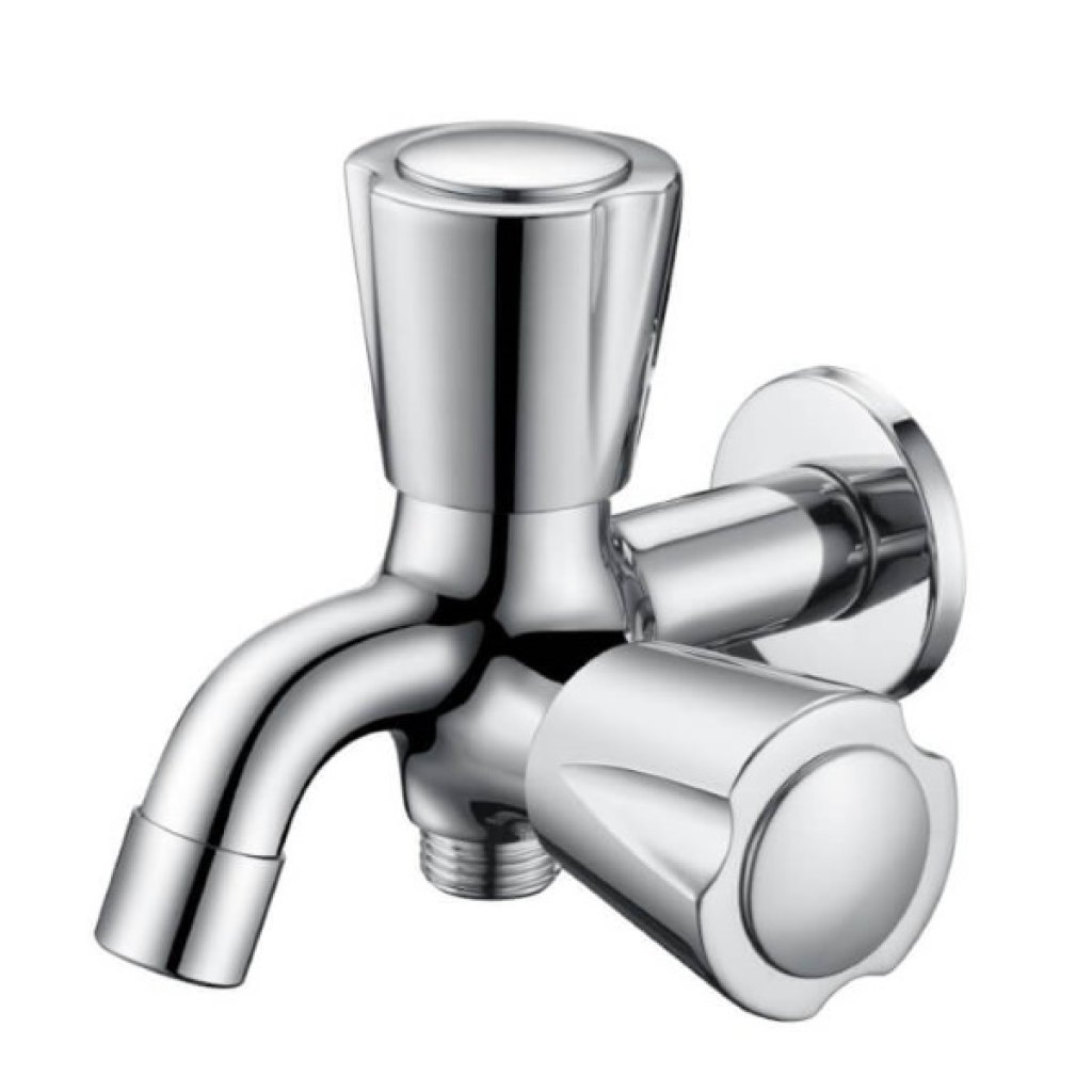 EC-04-421-50 Karat Faucet ก๊อกล้างพื้นติดผนังพร้อมที่ต่อสายฉีดน้ำ 