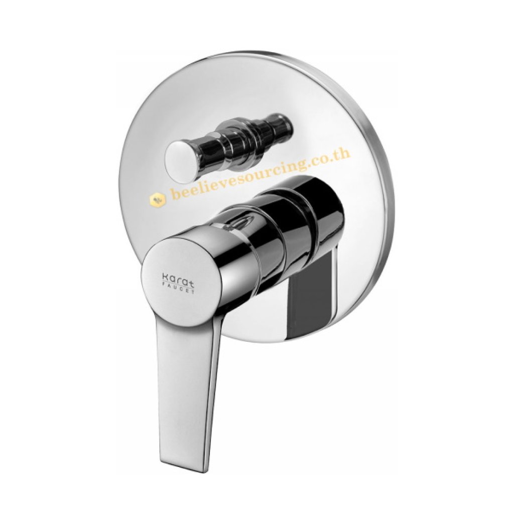 KF-18-861-50 Karat Faucet ก๊อกผสมฝังผนังก้านโยกพร้อมที่สลับทางน้ำ สำหรับฝักบัวก้านแข็ง