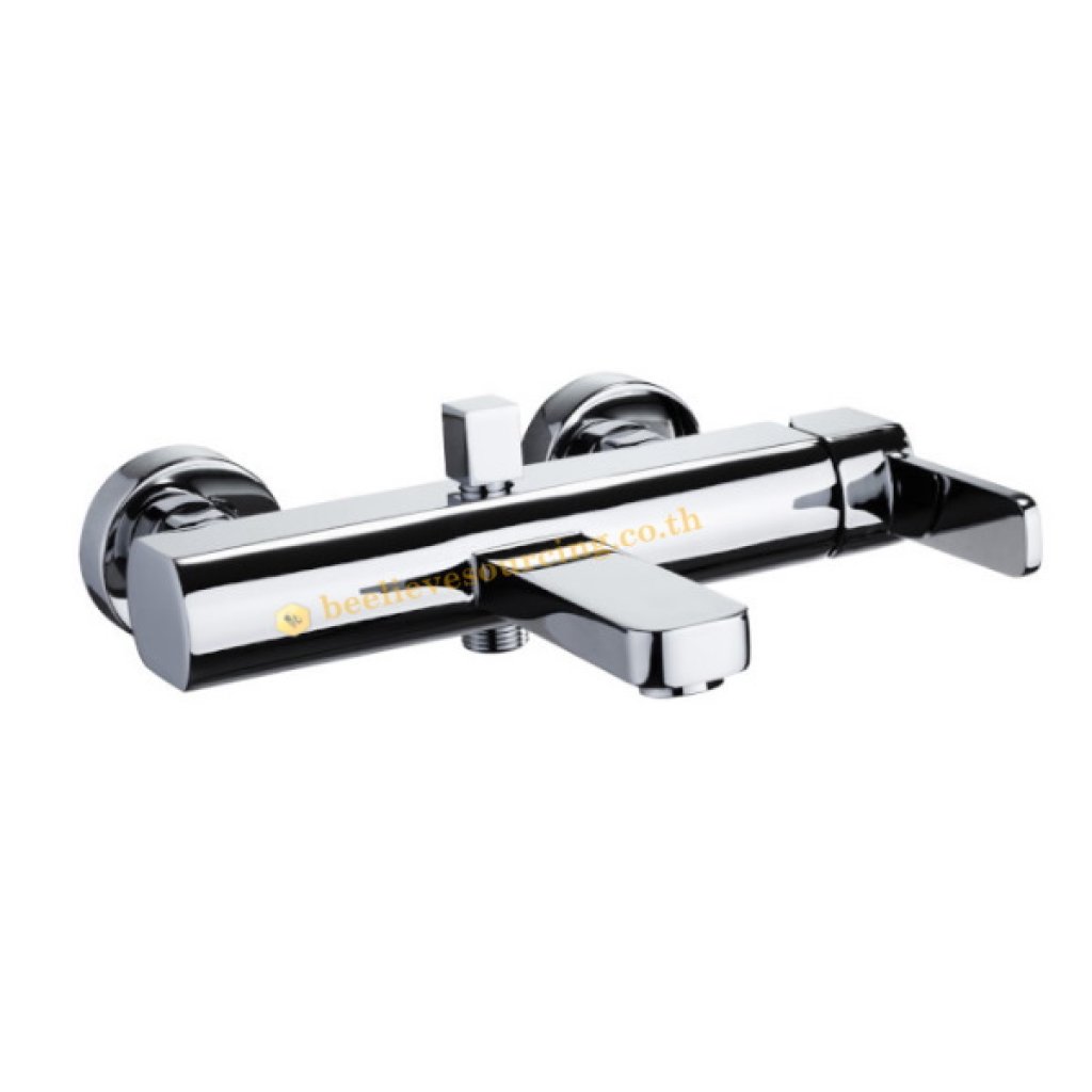 KF-20-720-50 Karat Faucet ก๊อกผสมอ่างอาบน้ำก้านโยกติดผนัง สำหรับฝักบัวสายอ่อน