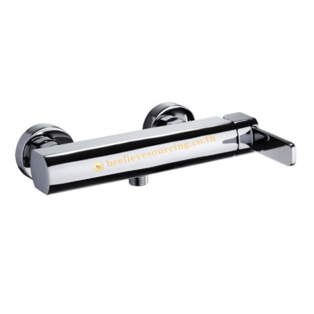 KF-20-760-50 Karat Faucet ก๊อกผสมยืนอาบก้านโยกติดผนัง สำหรับฝักบัวสายอ่อน