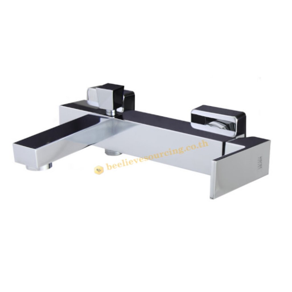 KF-25-720-50 Karat Faucet ก๊อกผสมอ่างอาบน้ำก้านโยกติดผนัง สำหรับฝักบัวสายอ่อน