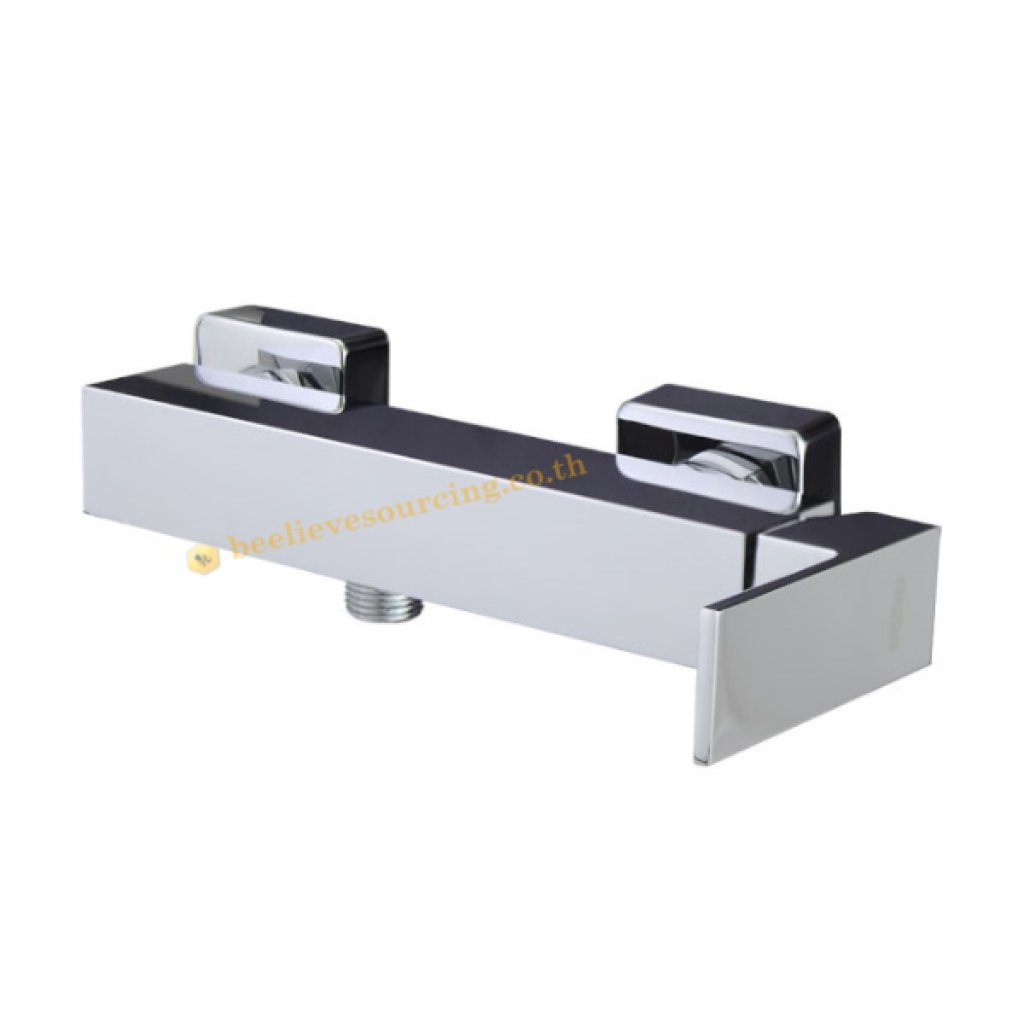 KF-25-760-50 Karat Faucet ก๊อกผสมยืนอาบก้านโยกติดผนัง สำหรับฝักบัวสายอ่อน