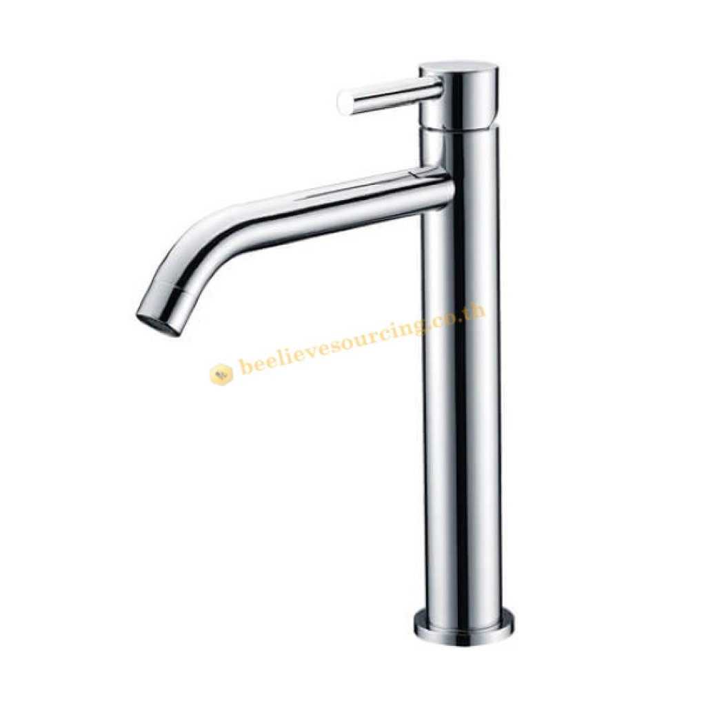 KF-32-611-50 Karat Faucet ก๊อกเดียวอ่างล้างหน้าทรงสูงก้านโยก (ไม่มีป๊อปอัพ)