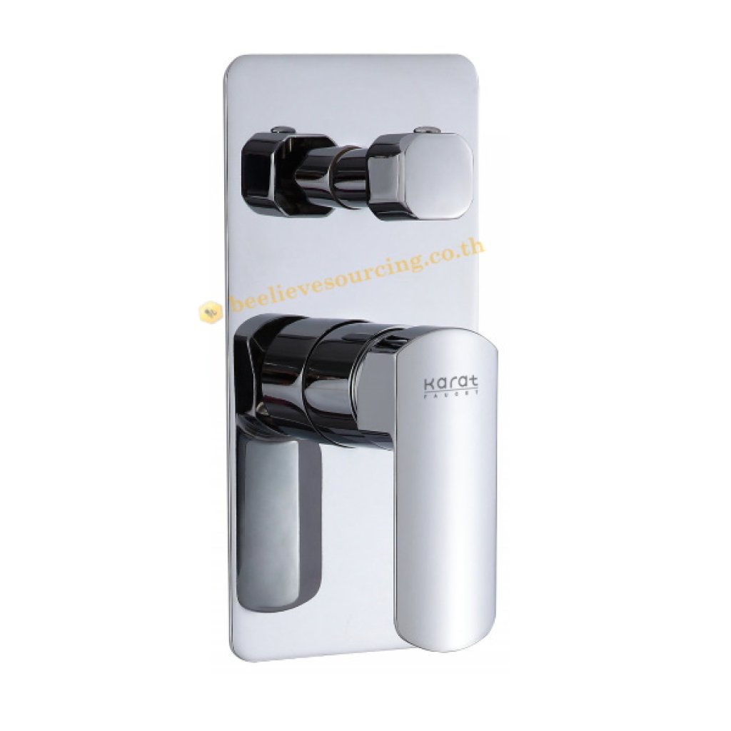KF-43-861-50 Karat Faucet ก๊อกผสมฝังผนังก้านโยกพร้อมที่สลับทางน้ำ สำหรับฝักบัวก้านแข็ง