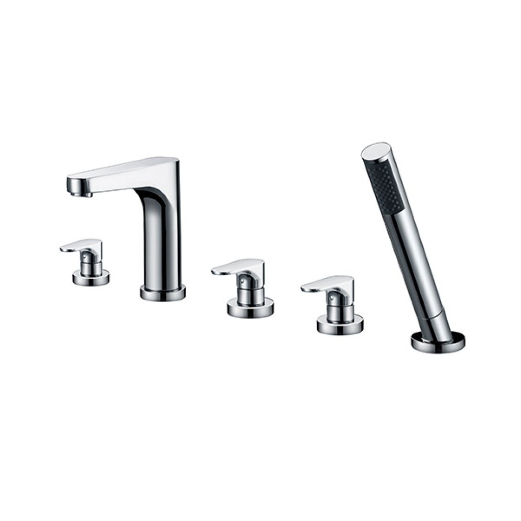 Karat KF-44-215-50 ก๊อกผสมติดบนอ่างอาบน้ำแบบก้านโยก พร้อมฝักบัวสายอ่อนและที่สลับทางน้ำ