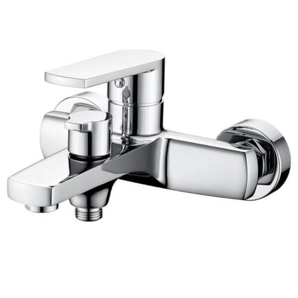 Karat Faucet ก๊อกผสมอ่างอาบน้ำแบบก้านโยกติดผนัง สำหรับฝักบัวสายอ่อน