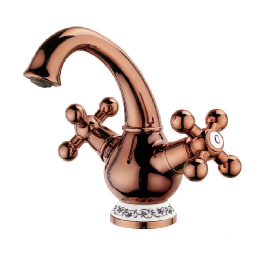 KF-73-620-53 Karat ก๊อกผสมอ่างล้างหน้า สีโรสโกลด์ (ไม่มีป๊อปอัพ)