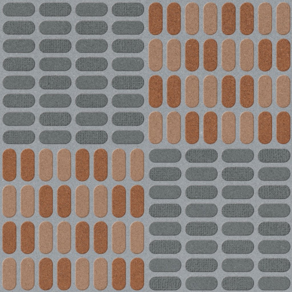 SA-N 40x40 ลอนอิฐ-น้ำตาล (A)