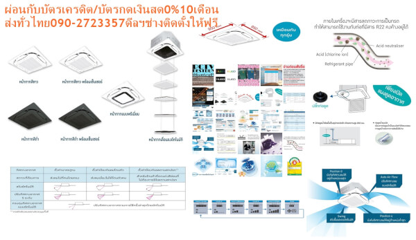 DAIKINเครื่องปรับอากาศ43000บีทียูFCF-CV2Sไฟ220โวลต์CASSETTEอินเวอร์เตอร์TYPEน้ำยาแอร์R32+แถมFREEเครื่องฟอกอากาศฝุ่นPM2.5 - Image 2