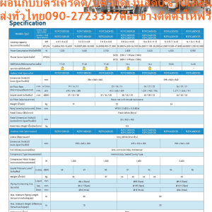 DAIKINเครื่องปรับอากาศ31000BTU#FCFC-DV2Sไฟ220โวลต์CASSETอินเวอร์เตอร์STANDARDน้ำยาแอร์R32แถมFREEเครื่องฟอกอากาศฝุ่นPM2.5